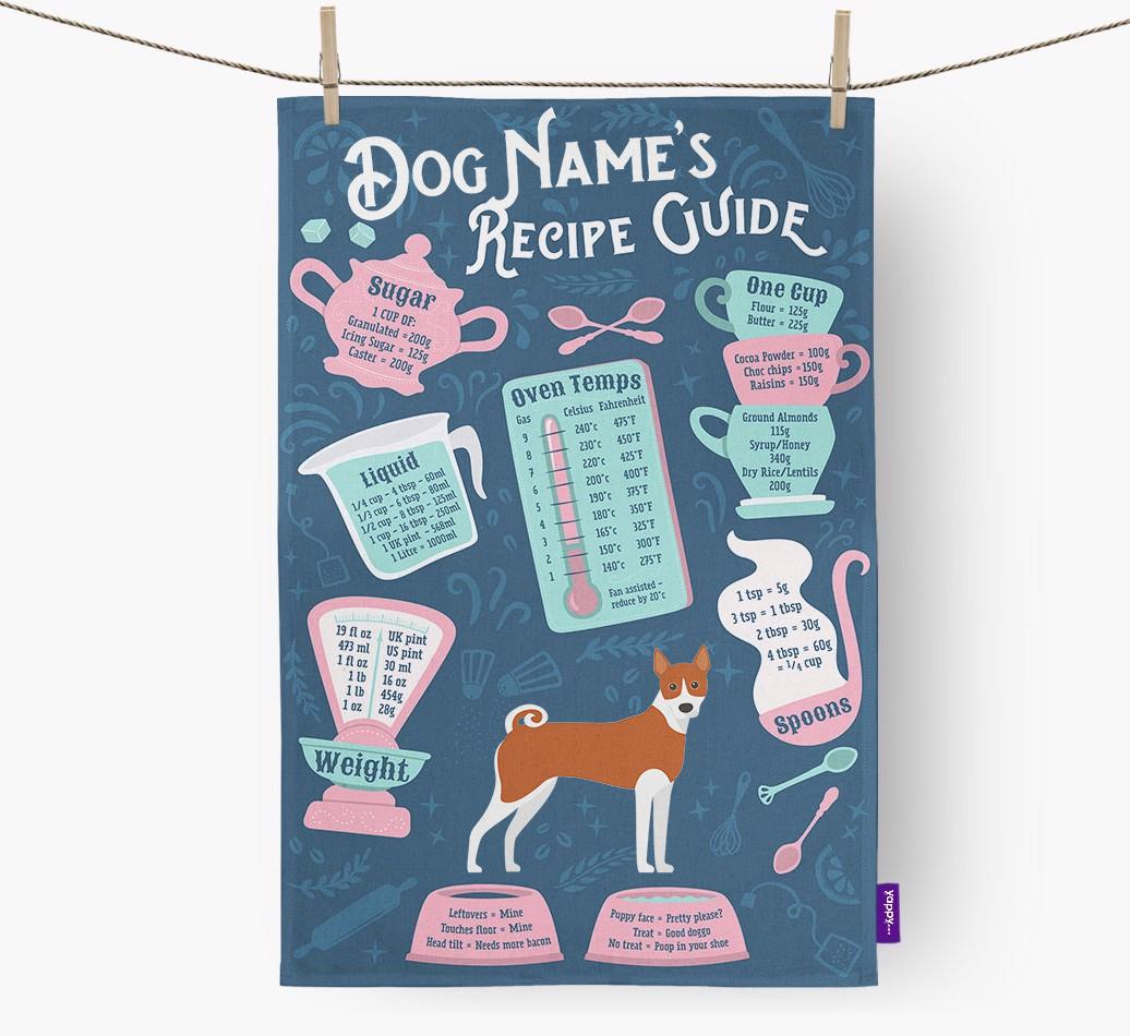 'Recipe Measurements Guide' - Personalized {breedFullName} Tea Towel