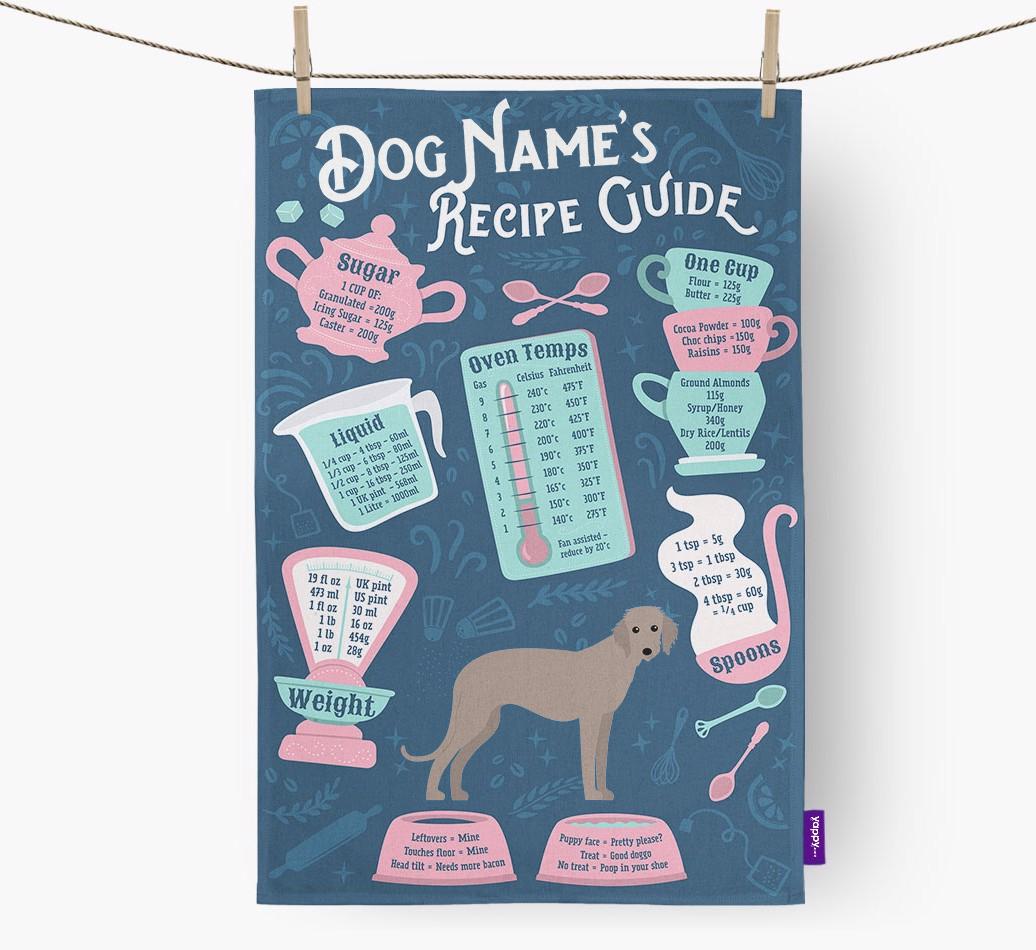 'Recipe Measurements Guide' - Personalized {breedFullName} Tea Towel