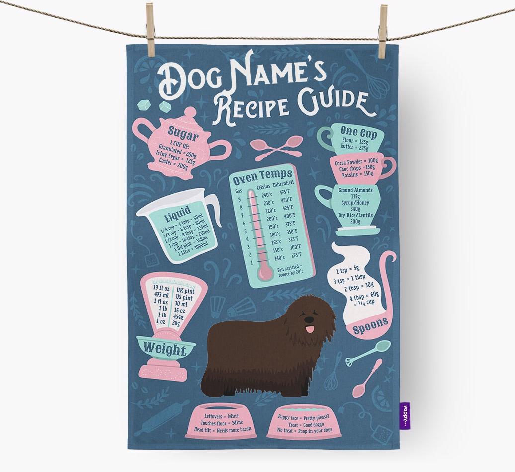 'Recipe Measurements Guide' - Personalized {breedFullName} Tea Towel