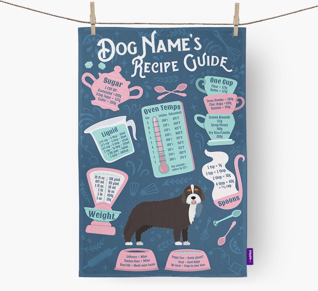 'Recipe Measurements Guide' - Personalized {breedFullName} Tea Towel
