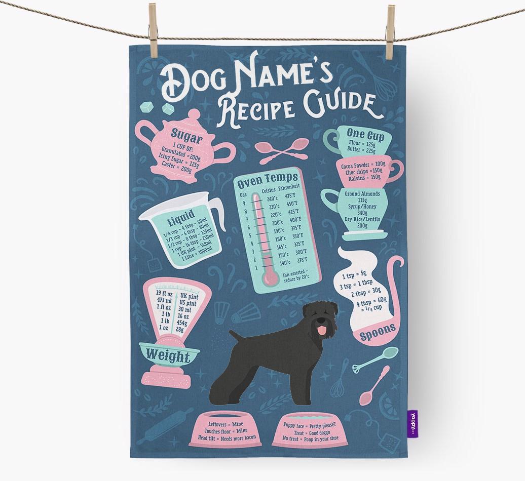 'Recipe Measurements Guide' - Personalized {breedFullName} Tea Towel