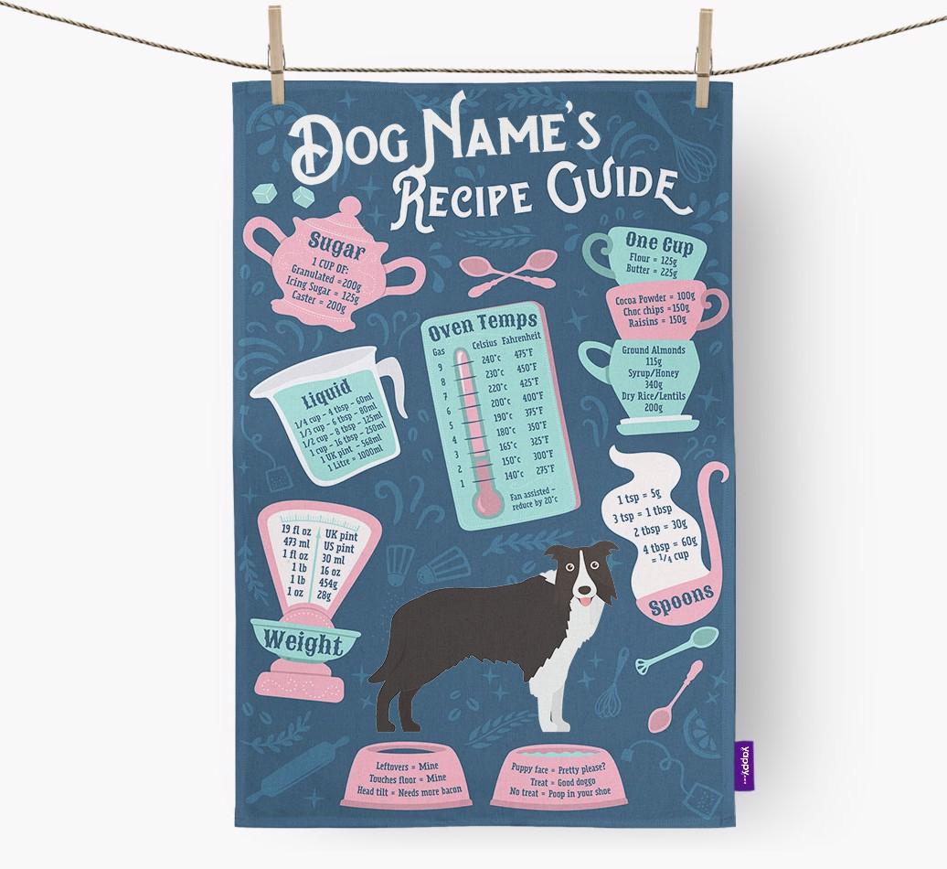 'Recipe Measurements Guide' - Personalized {breedFullName} Tea Towel