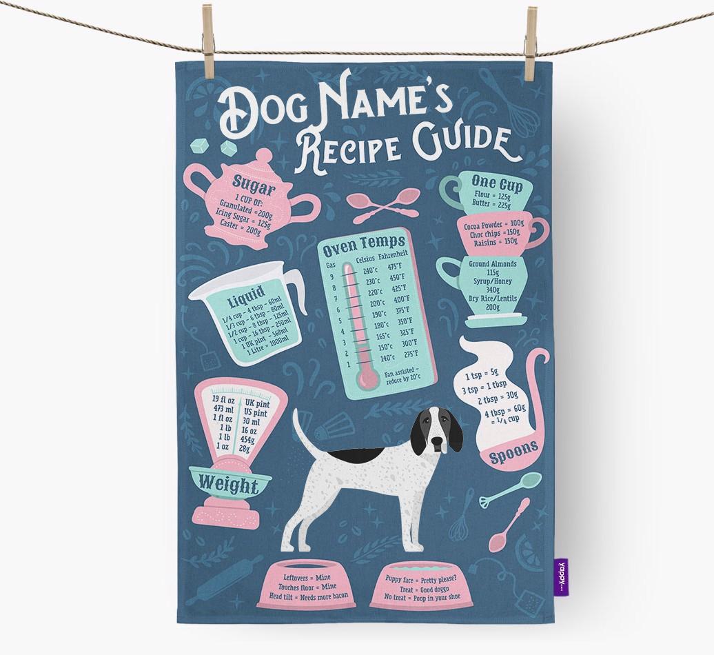 'Recipe Measurements Guide' - Personalized {breedFullName} Tea Towel