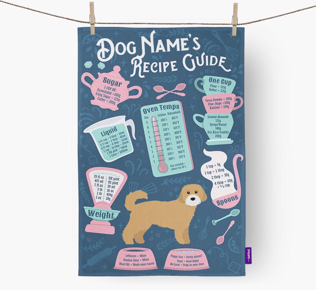 'Recipe Measurements Guide' - Personalized {breedFullName} Tea Towel