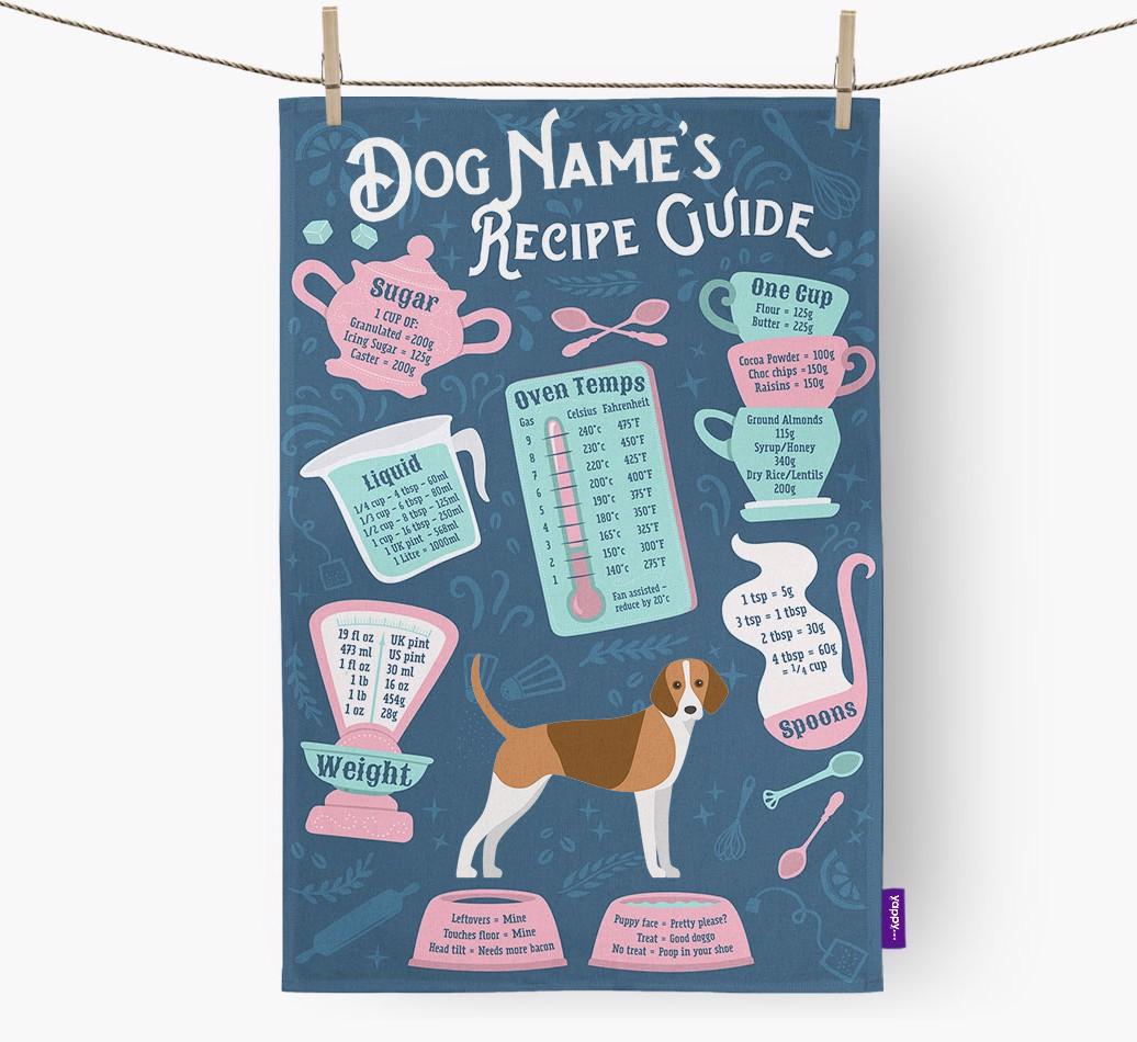 'Recipe Measurements Guide' - Personalized {breedFullName} Tea Towel