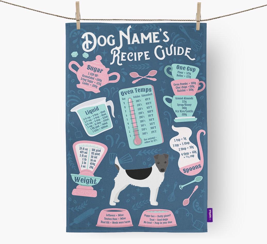 'Recipe Measurements Guide' - Personalized {breedFullName} Tea Towel