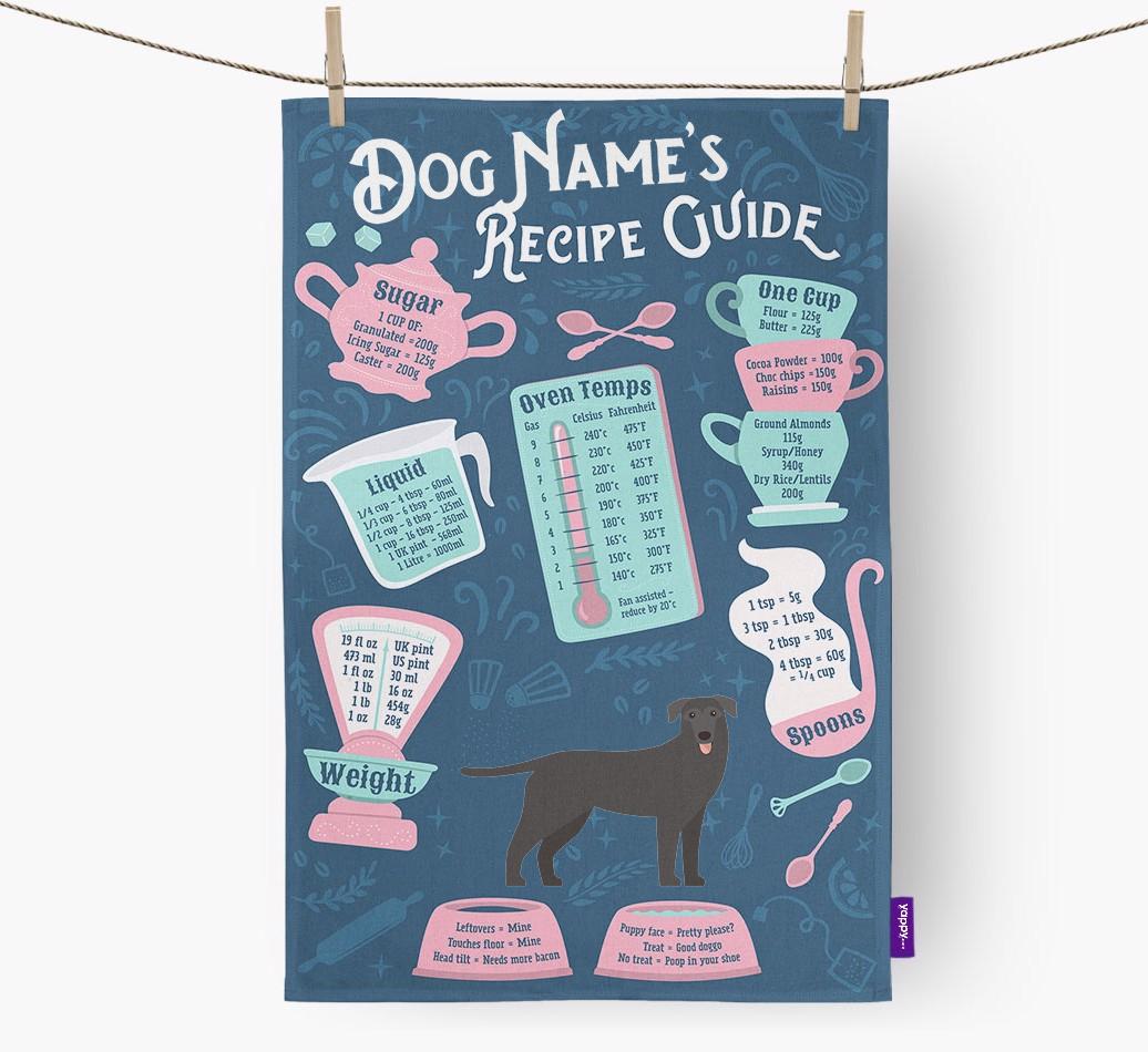 'Recipe Measurements Guide' - Personalized {breedFullName} Tea Towel
