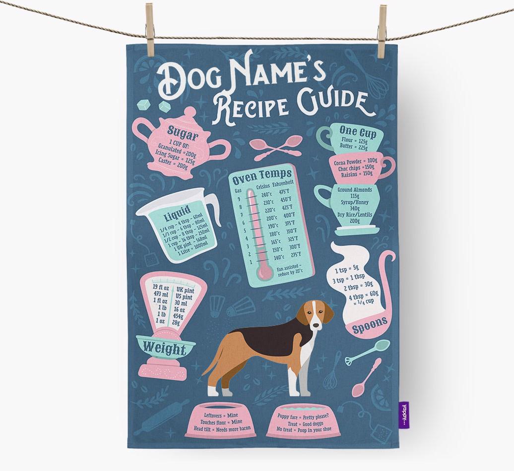 'Recipe Measurements Guide' - Personalized {breedFullName} Tea Towel