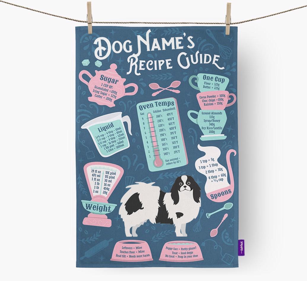 'Recipe Measurements Guide' - Personalized {breedFullName} Tea Towel