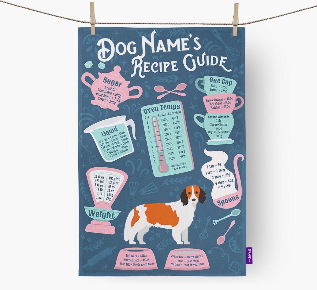 'Recipe Measurements Guide' - Personalized {breedFullName} Tea Towel
