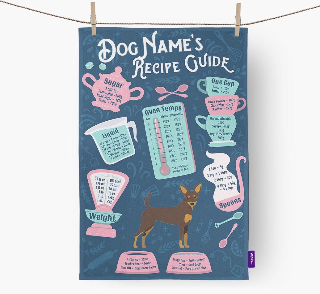 'Recipe Measurements Guide' - Personalized {breedFullName} Tea Towel