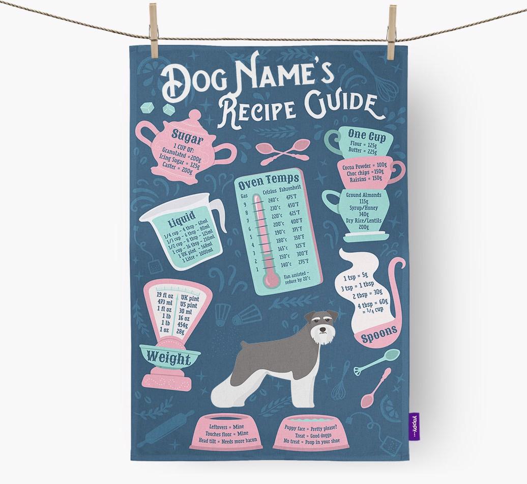 'Recipe Measurements Guide' - Personalized {breedFullName} Tea Towel