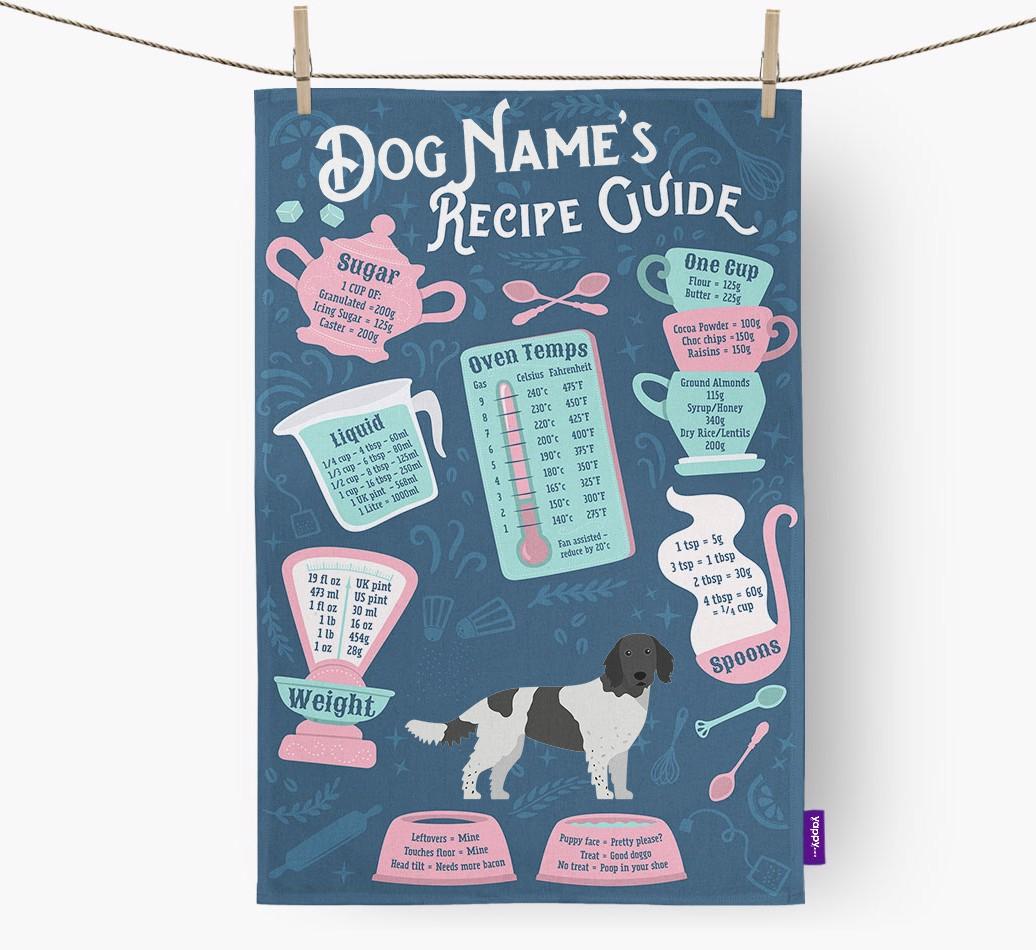 'Recipe Measurements Guide' - Personalized {breedFullName} Tea Towel