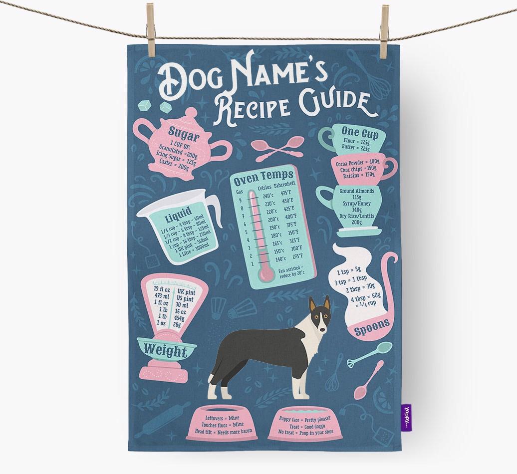 'Recipe Measurements Guide' - Personalized {breedFullName} Tea Towel