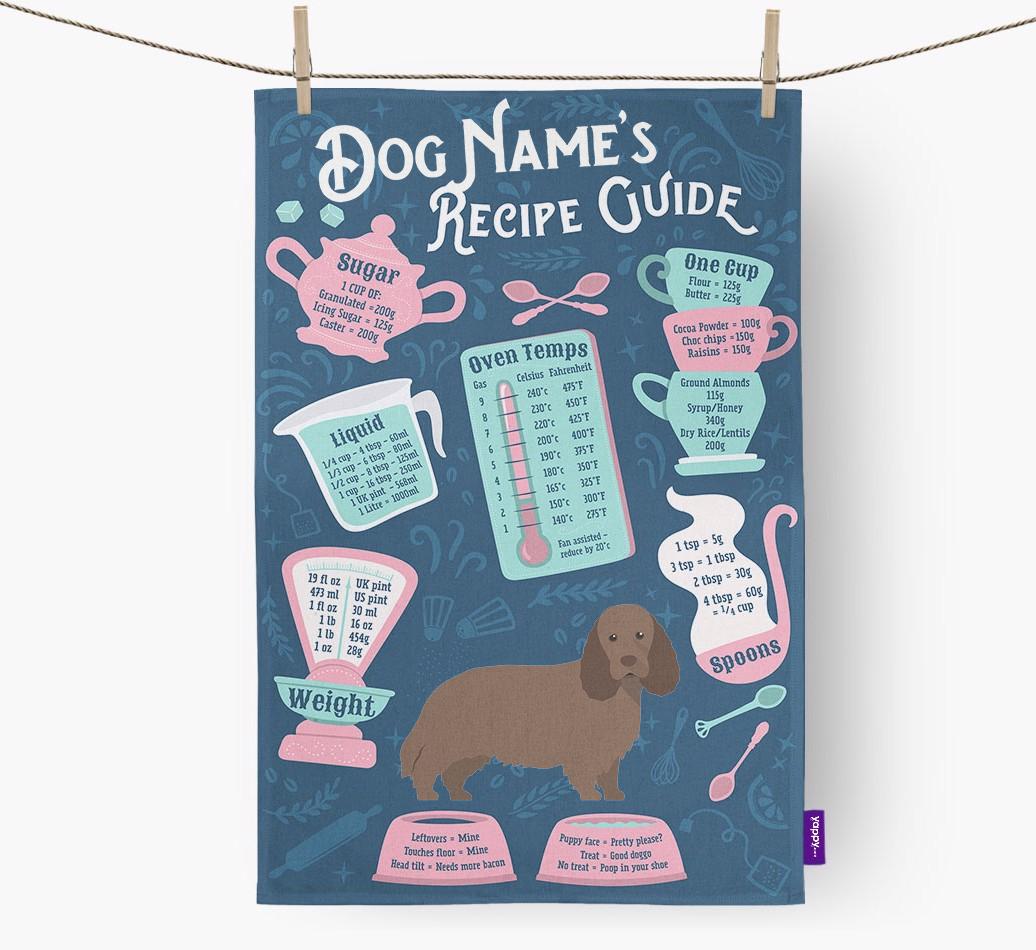 'Recipe Measurements Guide' - Personalized {breedFullName} Tea Towel