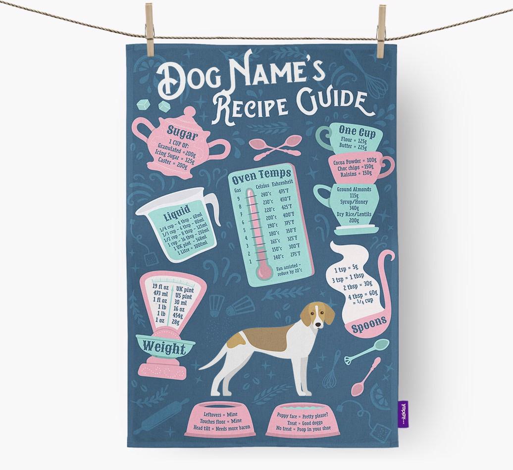 'Recipe Measurements Guide' - Personalized {breedFullName} Tea Towel