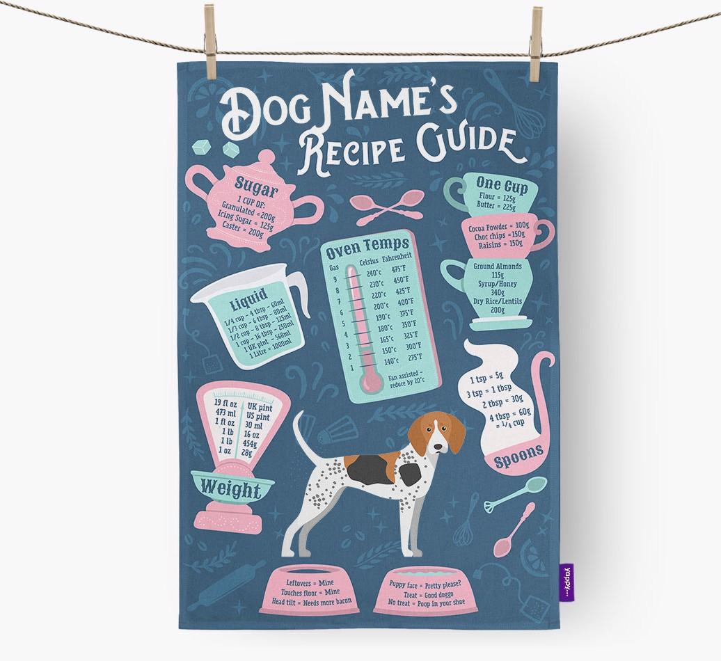 'Recipe Measurements Guide' - Personalized {breedFullName} Tea Towel