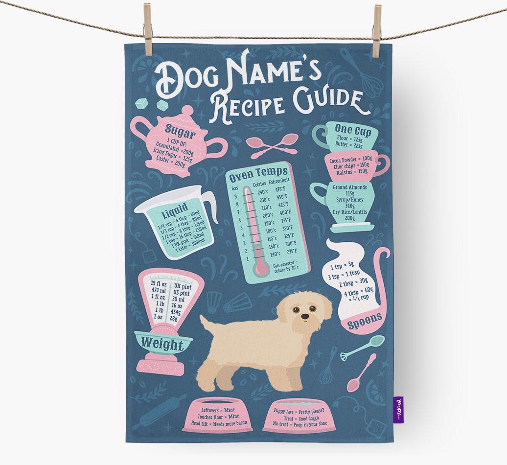 'Recipe Measurements Guide' - Personalized {breedFullName} Tea Towel