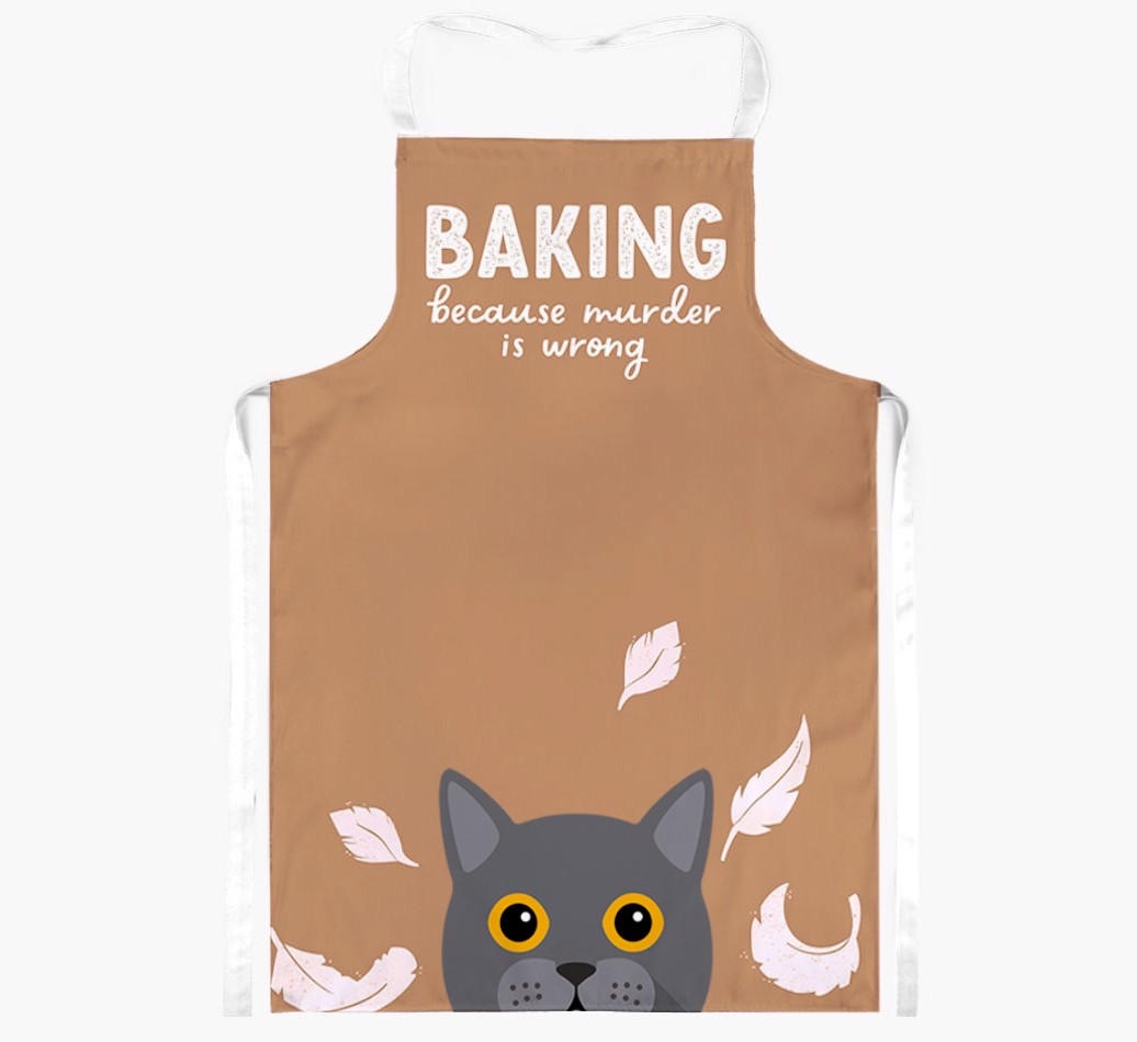 Baking Because Murder is Wrong: Personalised {breedShortName} Apron