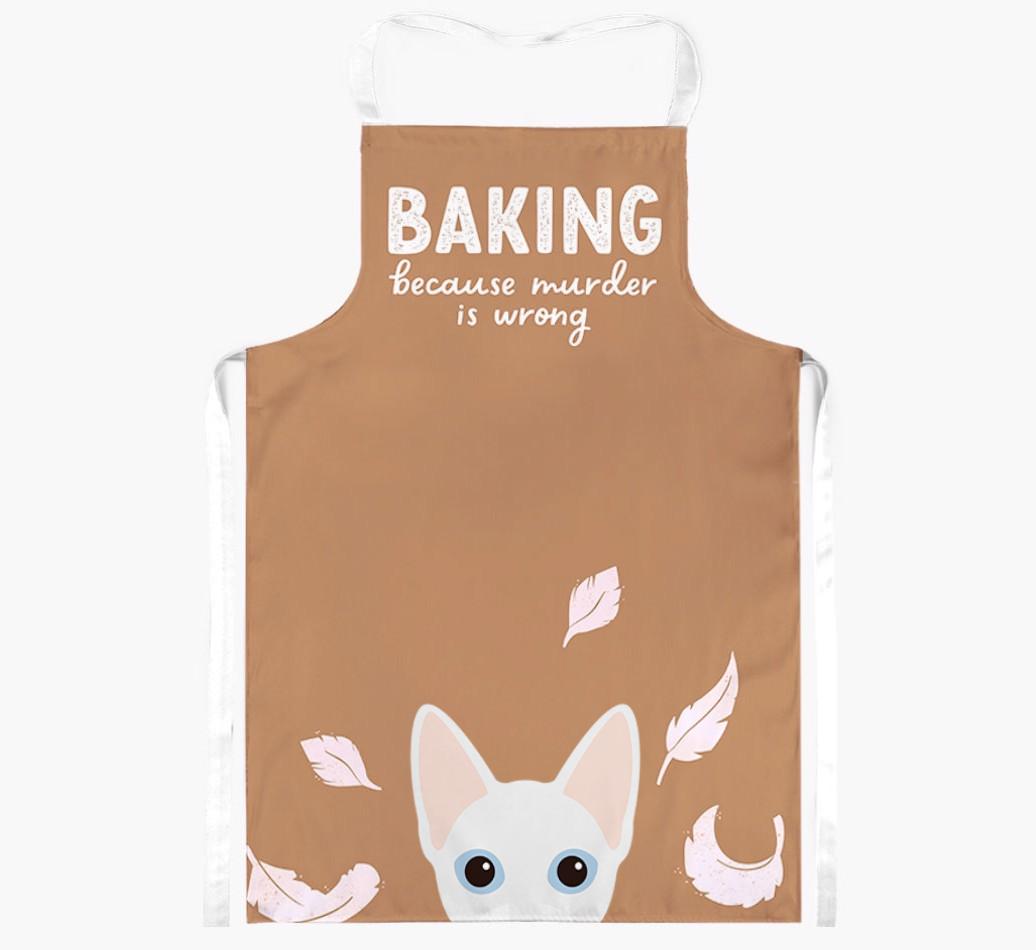 Baking Because Murder is Wrong: Personalized {breedShortName} Apron