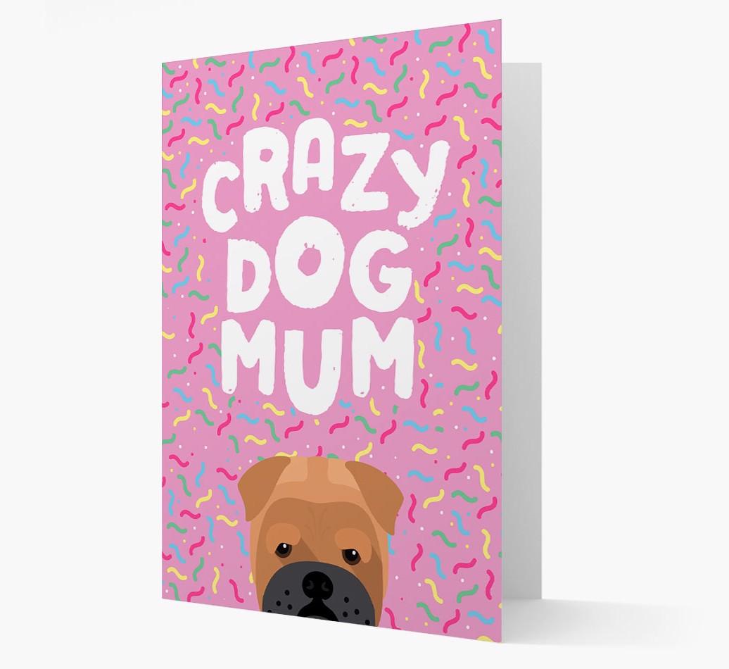 'Crazy Dog Mum' - Personalised {breedFullName} Card