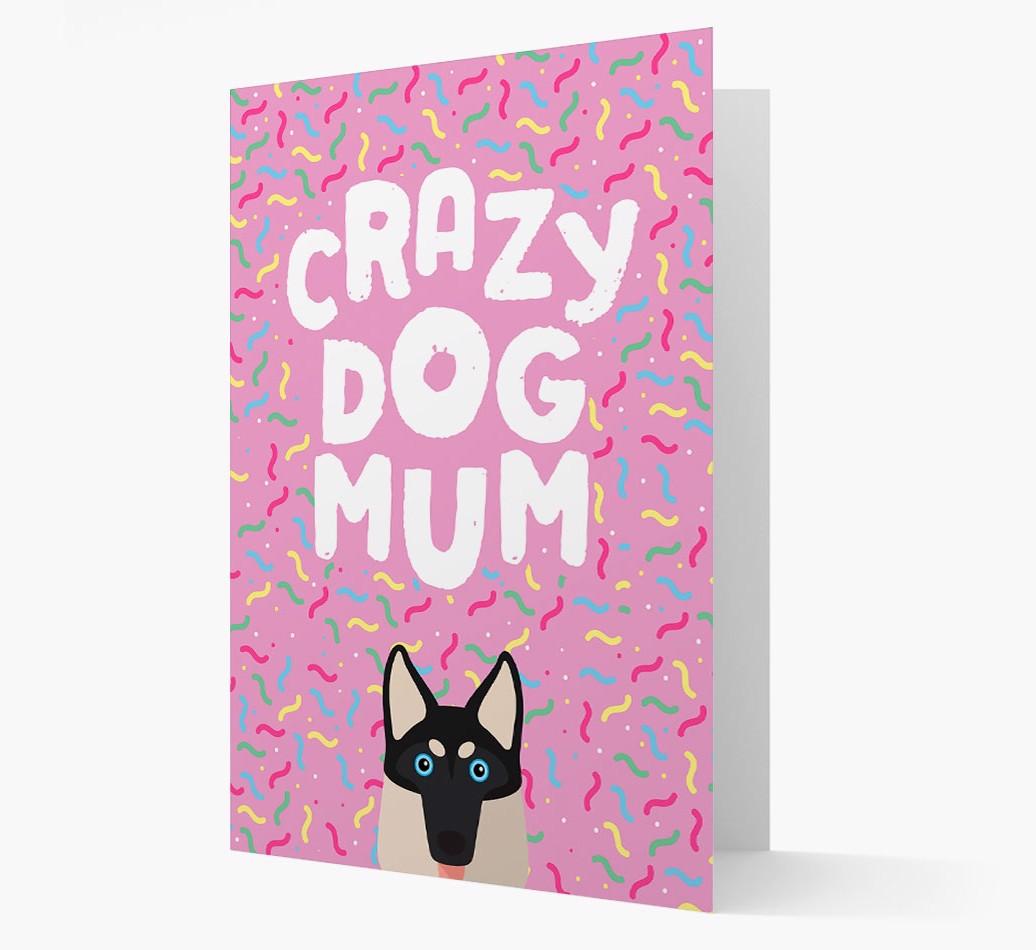 'Crazy Dog Mum' - Personalised {breedFullName} Card