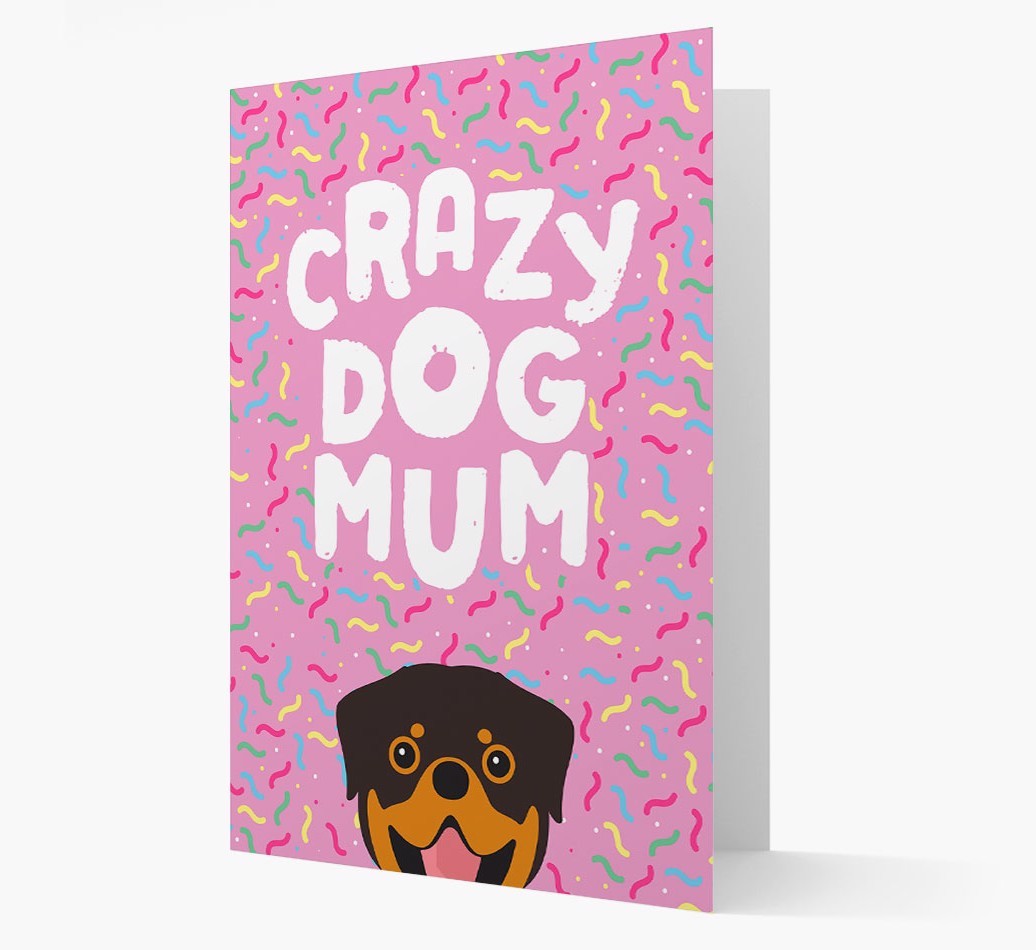 'Crazy Dog Mum' - Personalised {breedFullName} Card