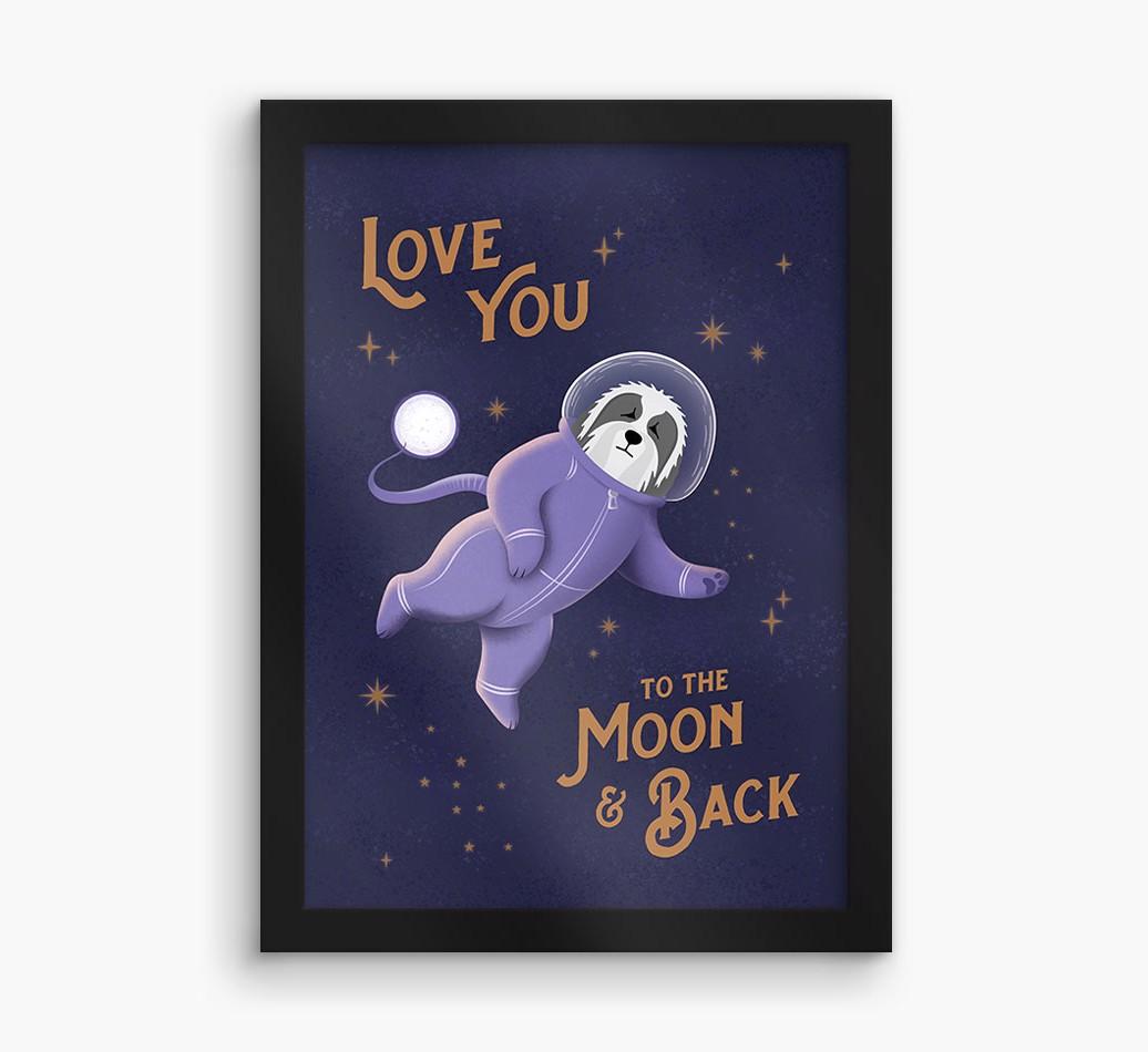 'Love you to the Moon & back' - Personalized {breedFullName} Framed Print