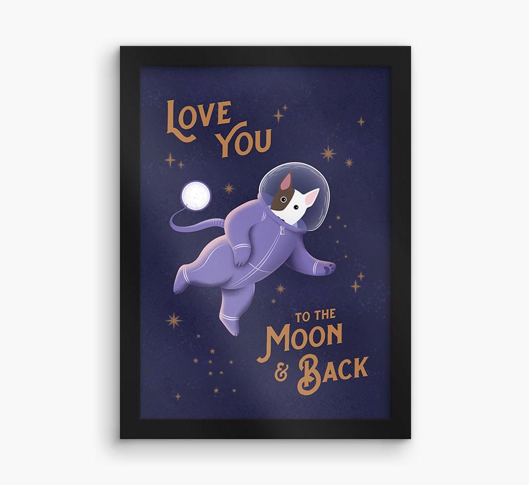 'Love you to the Moon & back' - Personalized {breedFullName} Framed Print