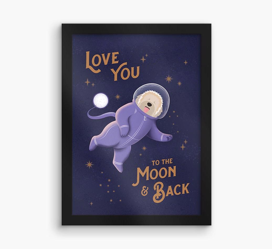 'Love you to the Moon & back' - Personalized {breedFullName} Framed Print