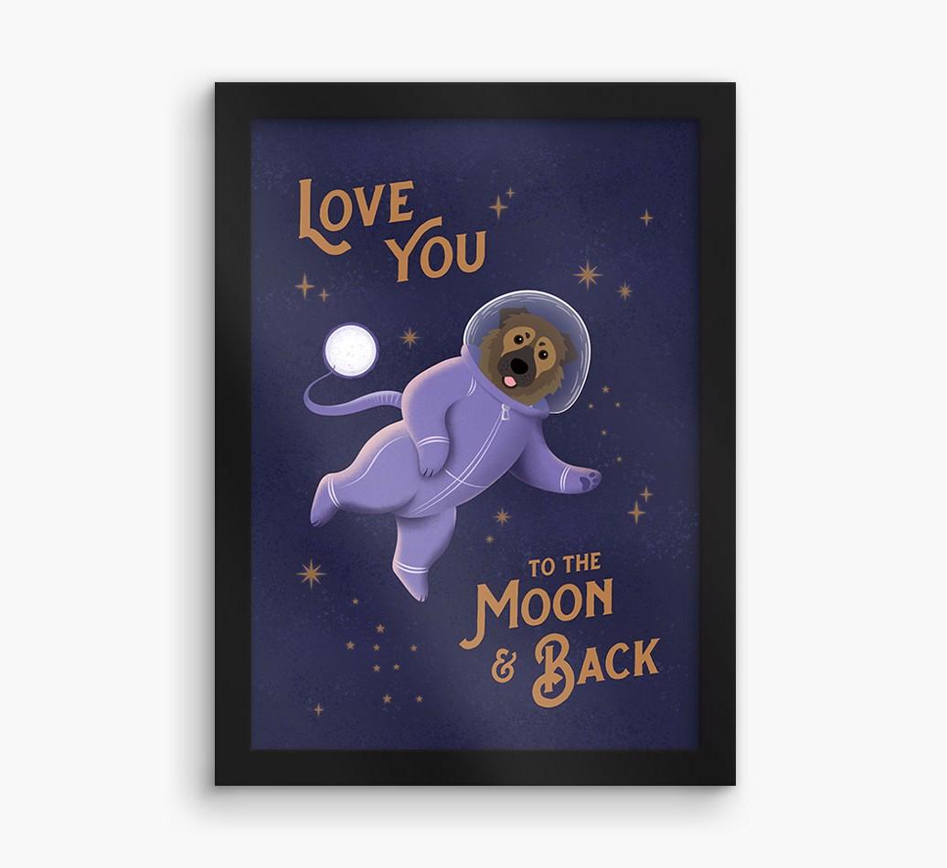 'Love you to the Moon & back' - Personalized {breedFullName} Framed Print