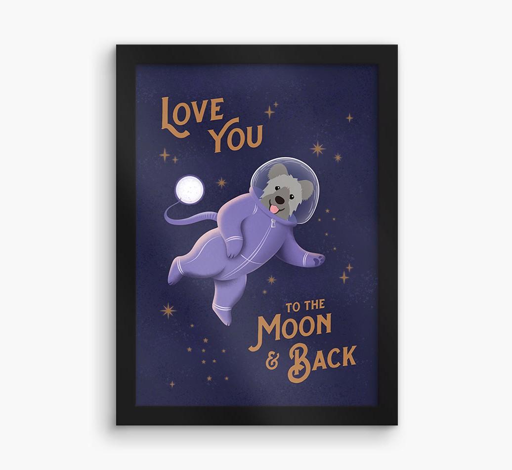 'Love you to the Moon & back' - Personalized {breedFullName} Framed Print