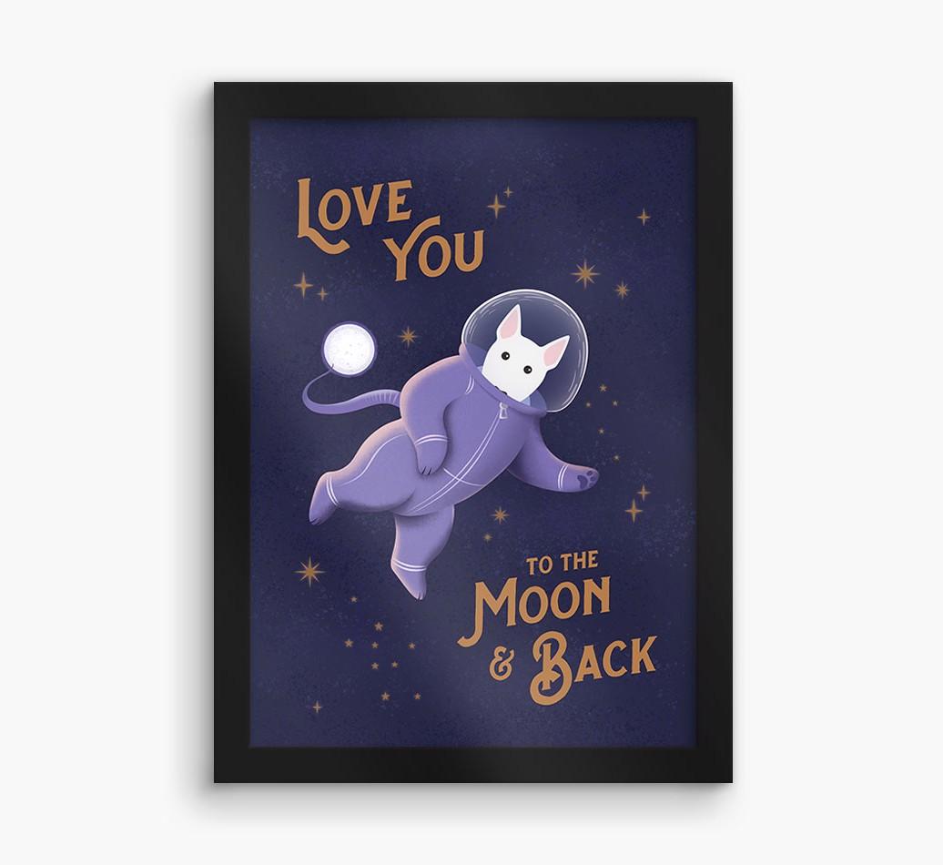 'Love you to the Moon & back' - Personalized {breedFullName} Framed Print