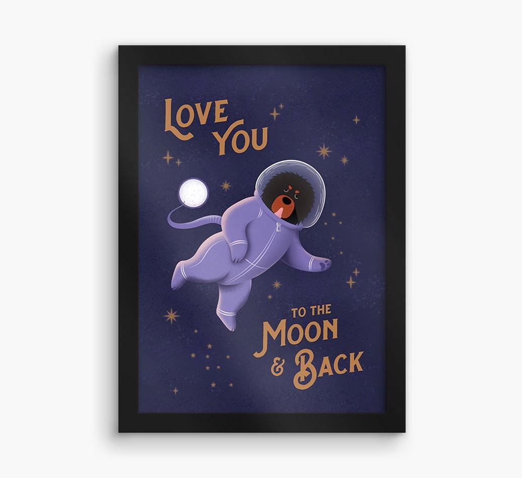 'Love you to the Moon & back' - Personalized {breedFullName} Framed Print