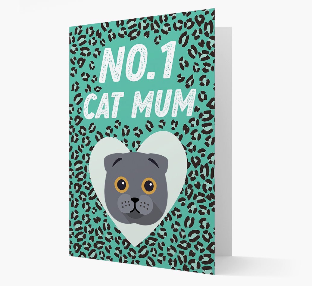 'No.1 Cat Mum' - Personalised {breedCommonName} Card