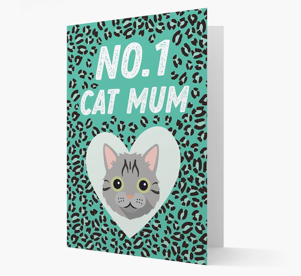 'No.1 Cat Mum' - Personalised {breedCommonName} Card