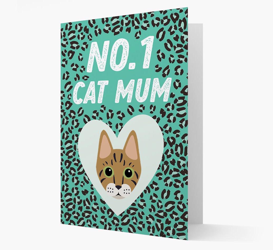 'No.1 Cat Mum' - Personalised {breedCommonName} Card