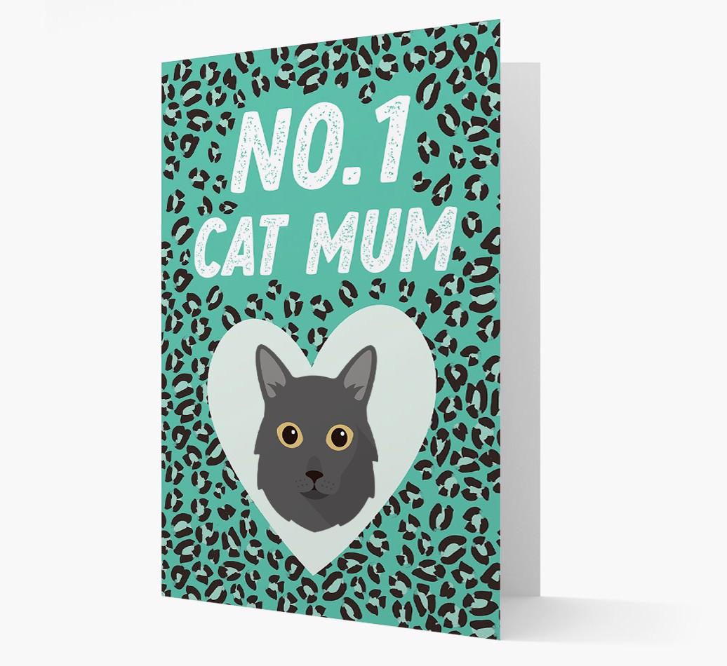 'No.1 Cat Mum' - Personalised {breedCommonName} Card