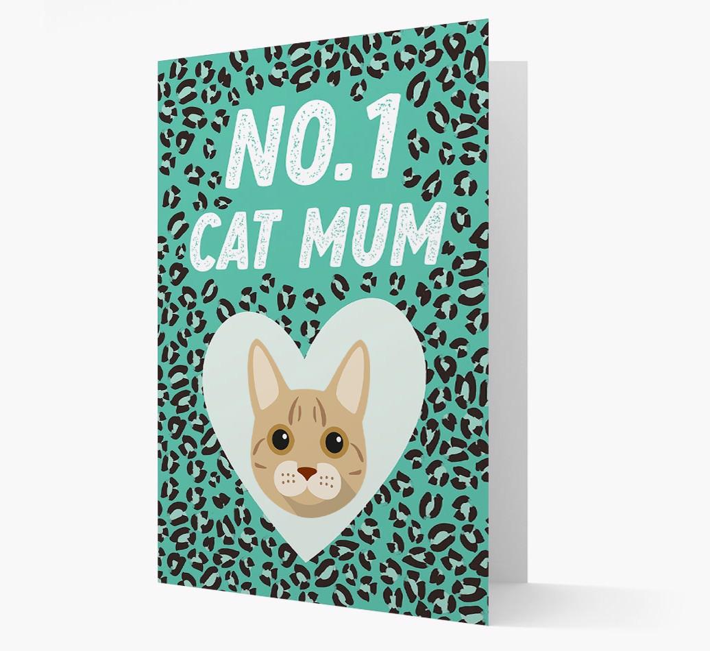 'No.1 Cat Mum' - Personalised {breedCommonName} Card
