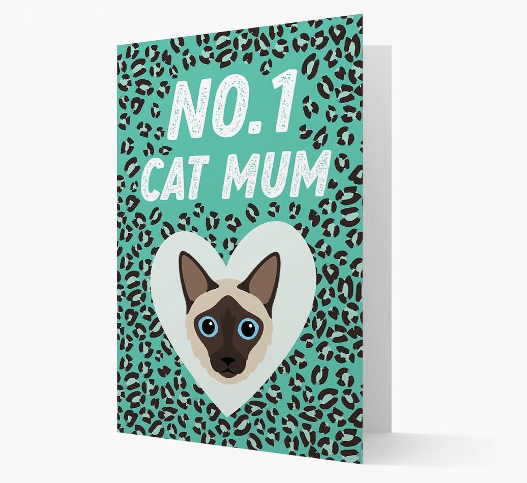 'No.1 Cat Mum' - Personalised {breedCommonName} Card
