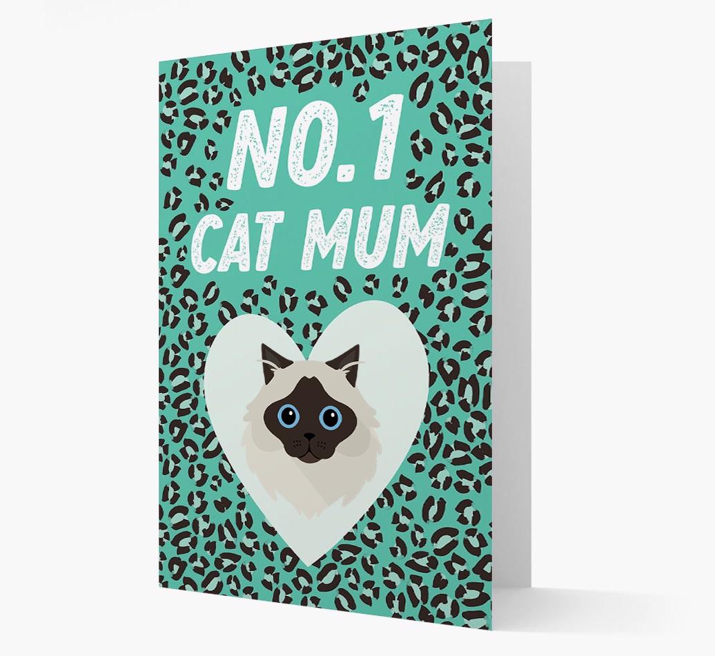 'No.1 Cat Mum' - Personalised {breedCommonName} Card