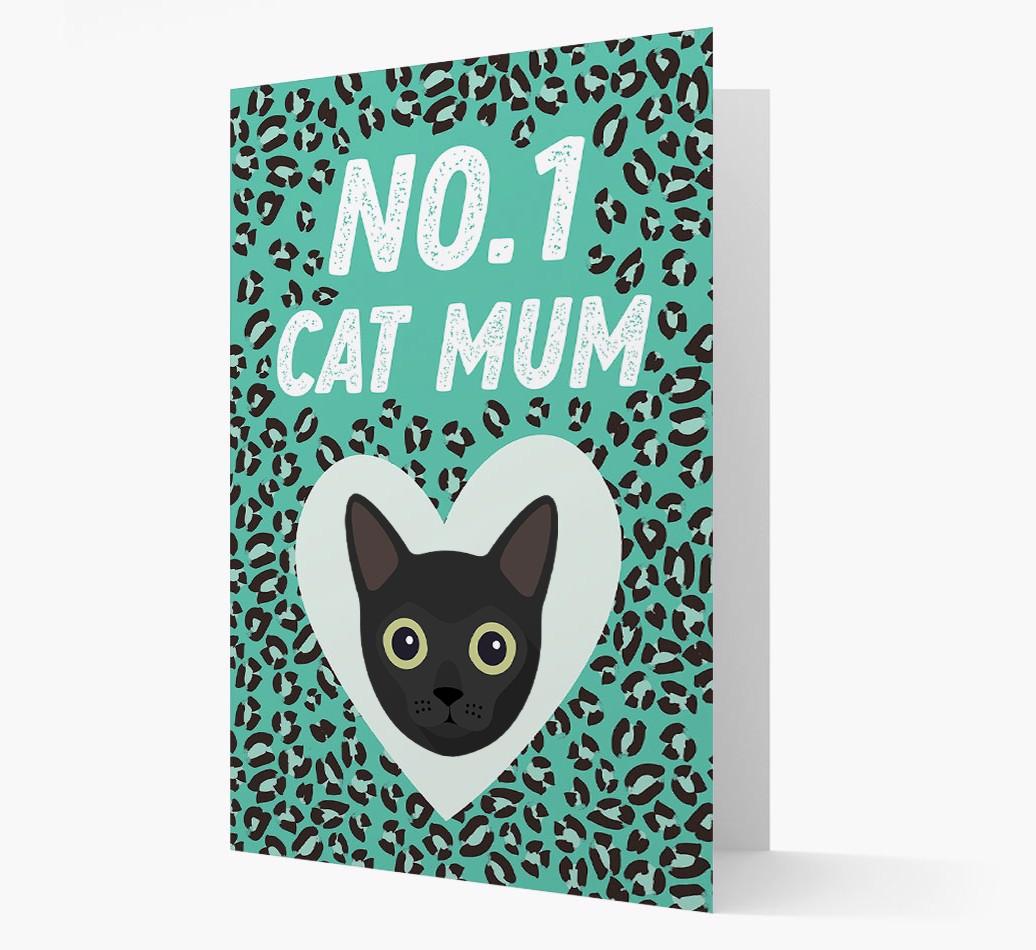'No.1 Cat Mum' - Personalised {breedCommonName} Card