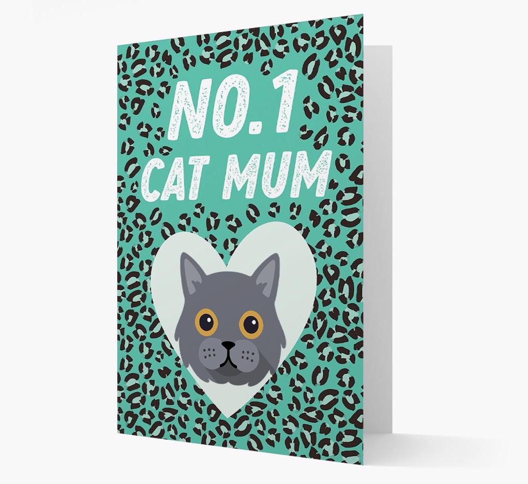 'No.1 Cat Mum' - Personalised {breedCommonName} Card