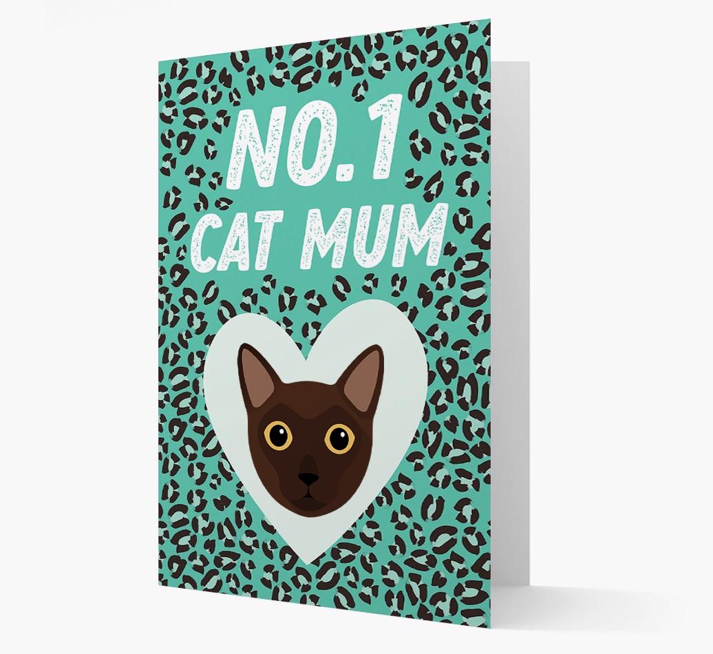 'No.1 Cat Mum' - Personalised {breedCommonName} Card