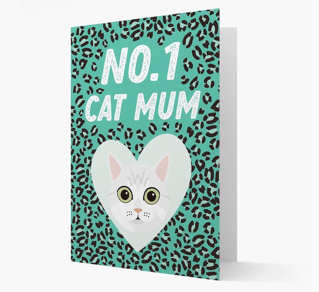 'No.1 Cat Mum' - Personalised {breedCommonName} Card