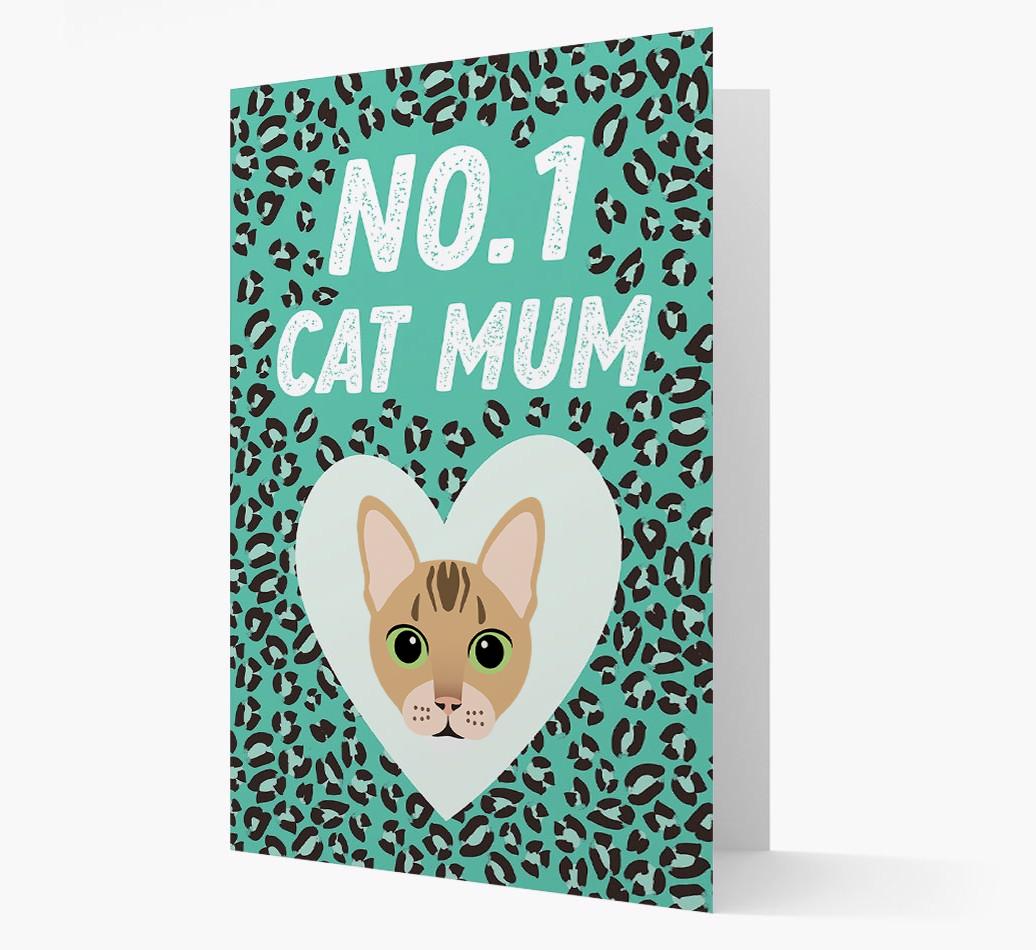 'No.1 Cat Mum' - Personalised {breedCommonName} Card