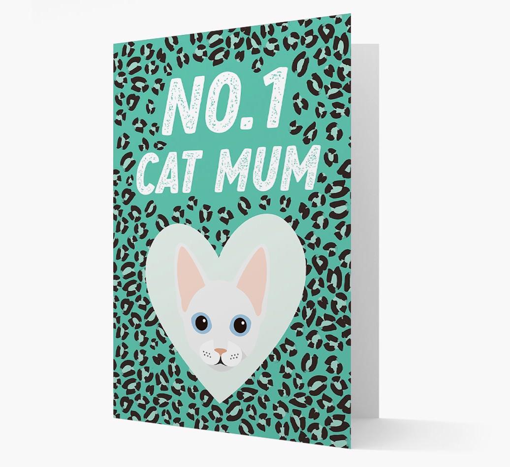 'No.1 Cat Mum' - Personalised {breedCommonName} Card