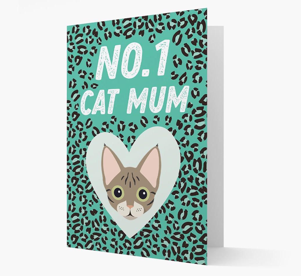 'No.1 Cat Mum' - Personalised {breedCommonName} Card
