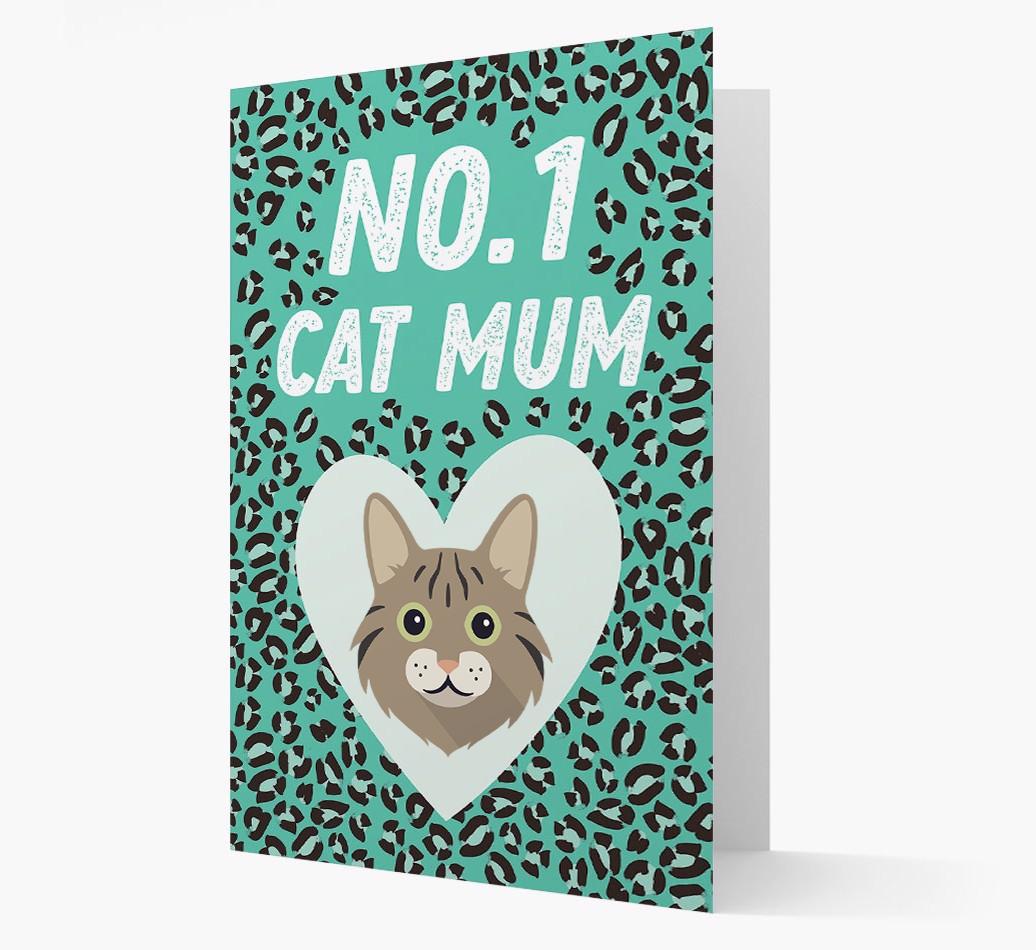'No.1 Cat Mum' - Personalised {breedCommonName} Card