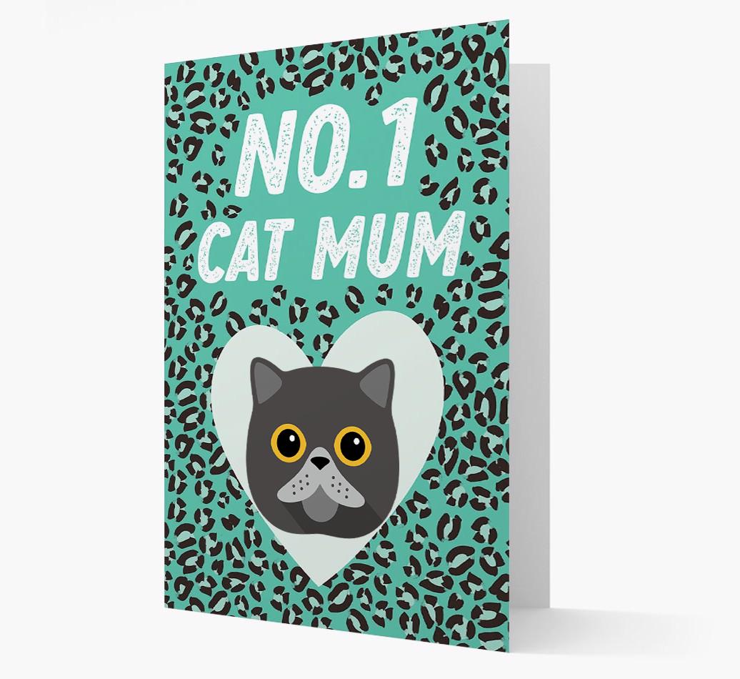 'No.1 Cat Mum' - Personalised {breedCommonName} Card